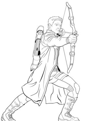 Avengers (Yenilmezler) boyama sayfası,  coloring page, Clint Barton, 