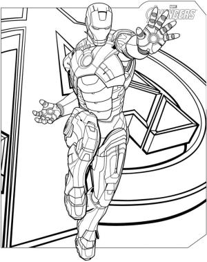 Avengers (Yenilmezler) boyama sayfası,  coloring page, Demir Adam Yenilmezler, 