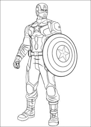 Avengers (Yenilmezler) boyama sayfası,  coloring page, Kaptan Amerika, 