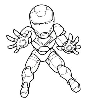 Avengers (Yenilmezler) boyama sayfası,  coloring page, Küçük Demir Adam, 