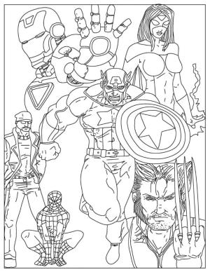 Avengers (Yenilmezler) boyama sayfası, coloring page, Avengers’ı Çiz Yazdırılabilir,
