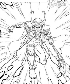 Avengers (Yenilmezler) boyama sayfası,  coloring page, Marvel Yenilmezler Loki png, 