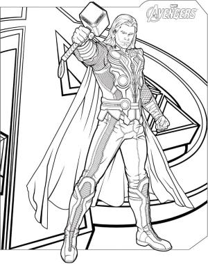 Avengers (Yenilmezler) boyama sayfası,  coloring page, Marvel Yenilmezler Thor, 