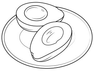 Avokado boyama sayfası,  coloring page, avokado 2, 