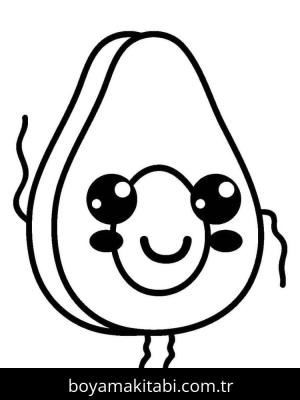 Avokado boyama sayfası 50299,  coloring page, 