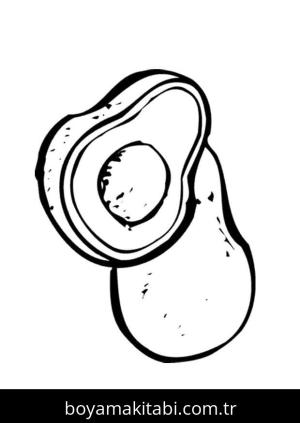 Avokado boyama sayfası 50288,  coloring page, 