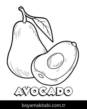 Avokado boyama sayfası 50289,  coloring page, 