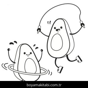 Avokado boyama sayfası 50307,  coloring page, 
