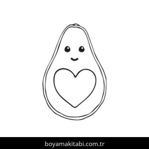 Avokado boyama sayfası 50313,  coloring page, 