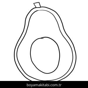 Avokado boyama sayfası 50291,  coloring page, 