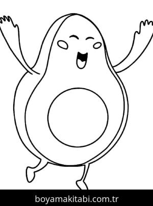 Avokado boyama sayfası 50298,  coloring page, 