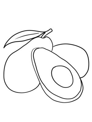 Avokado boyama sayfası,  coloring page, avokado 9, 