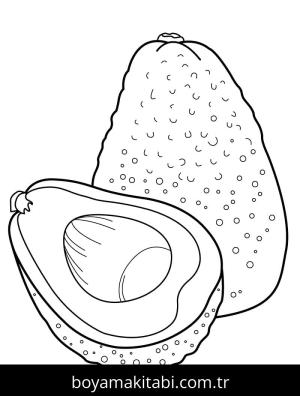 Avokado boyama sayfası 50274,  coloring page, 