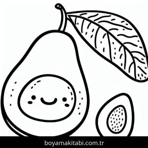Avokado boyama sayfası 50305,  coloring page, 