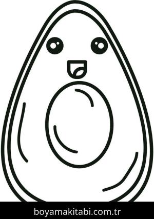 Avokado boyama sayfası 50281,  coloring page, 