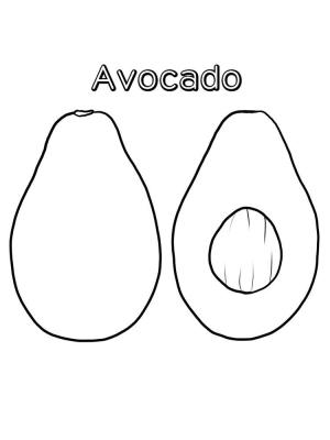 Avokado boyama sayfası,  coloring page, avokado 11, 