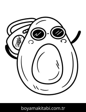 Avokado boyama sayfası 50297,  coloring page, 