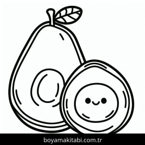 Avokado boyama sayfası 50286,  coloring page, 