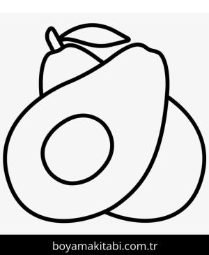 Avokado boyama sayfası 50304,  coloring page, 