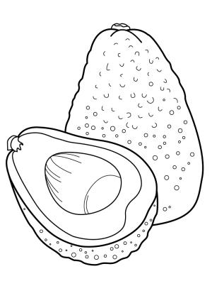 Avokado boyama sayfası,  coloring page, avokado 6, 