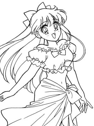 Ay Savaşçısı boyama sayfası,  coloring page, Sailor Moon’dan Sailor Venüs, 