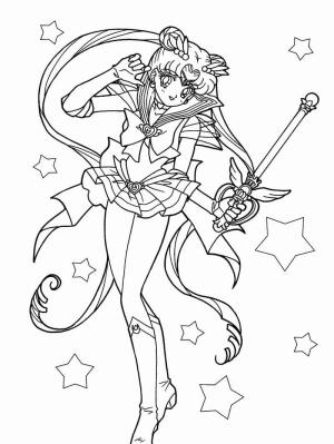 Ay Savaşçısı boyama sayfası,  coloring page, Çocuklar için Sailor Moon, 