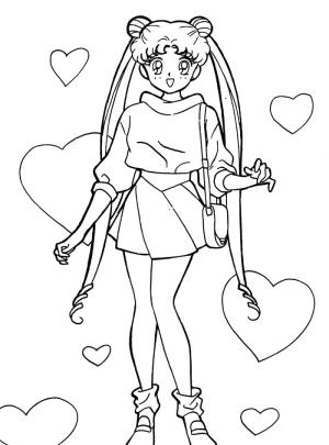 Ay Savaşçısı boyama sayfası,  coloring page, Usagi Tsukino itibaren Sailor Moon, 