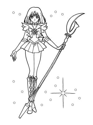 Ay Savaşçısı boyama sayfası,  coloring page, Hotaru Tomoe Sailor Saturn, 