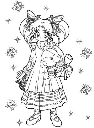 Ay Savaşçısı boyama sayfası,  coloring page, Chibiusa Güzel, 