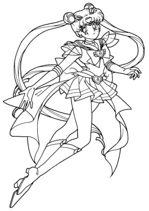 Ay Savaşçısı boyama sayfası,  coloring page, Harika Sailor Moon, 