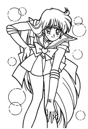 Ay Savaşçısı boyama sayfası,  coloring page, Rei Hino Denizci Mars, 