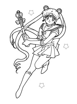 Ay Savaşçısı boyama sayfası,  coloring page, Beautiful Usagi Tsukino, 