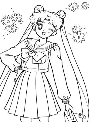 Ay Savaşçısı boyama sayfası,  coloring page, Ayın denizci eri Usagi Tsukino, 