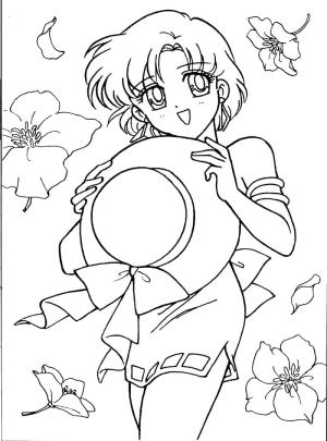 Ay Savaşçısı boyama sayfası,  coloring page, Sailor Moon’dan Ami Mizuno, 