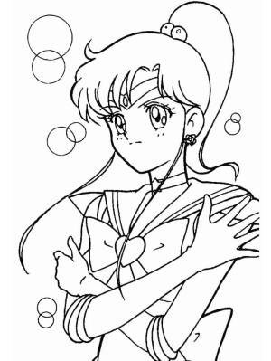 Ay Savaşçısı boyama sayfası,  coloring page, Sailor Moon’dan Sailor Jüpiter, 