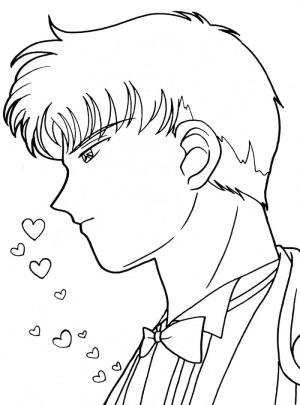 Ay Savaşçısı boyama sayfası,  coloring page, Sailor Moon’dan Mamoru Chiba, 