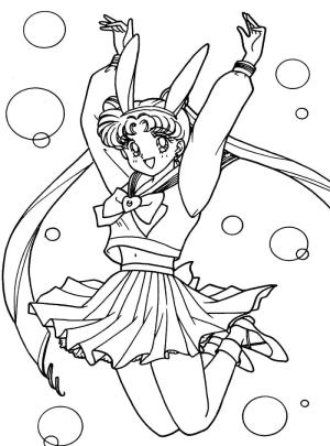 Ay Savaşçısı boyama sayfası,  coloring page, Sevimli Sailor Moon, 