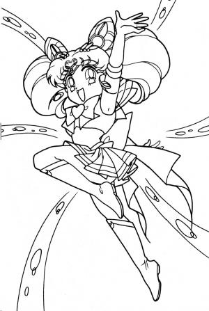 Ay Savaşçısı boyama sayfası,  coloring page, Sailor Moon’dan Chibiusa, 