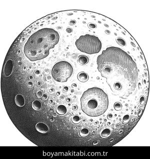 Ay boyama sayfası,  coloring page, , 
