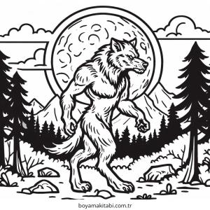 Ay boyama sayfası – PDF indir, sevimli karakter