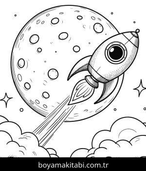 Ay boyama sayfası,  coloring page, , 