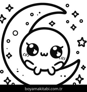 Ay boyama sayfası,  coloring page, , 
