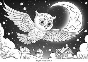 Ay boyama sayfası – okul öncesi, evde etkinlik