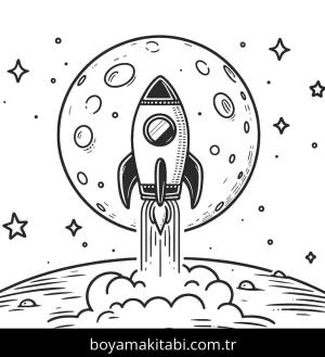 Ay boyama sayfası,  coloring page, , 