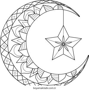 Ay boyama sayfası – yaratıcılığı geliştirir, keyifli zaman