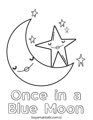 Ay boyama sayfası – okul öncesi, evde etkinlik