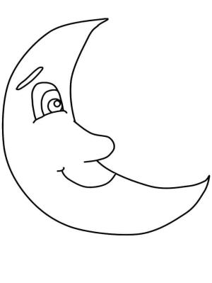 Ay boyama sayfası,  coloring page, Hareketli Ay, 