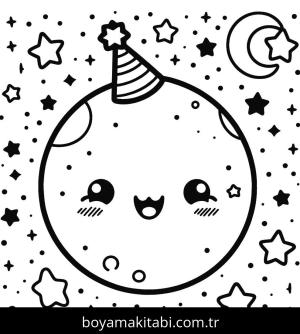 Ay boyama sayfası,  coloring page, , 