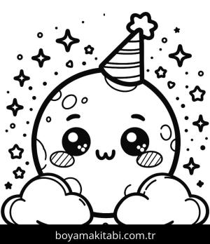 Ay boyama sayfası,  coloring page, , 