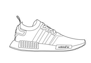 Ayakkabı boyama sayfası,  coloring page, Adidas spor ayakkabı, 